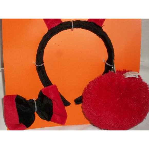 Halloween Child Youth Ladybug Character Kit Costume Headband Bow Tie Tail - Picture 2 of 3